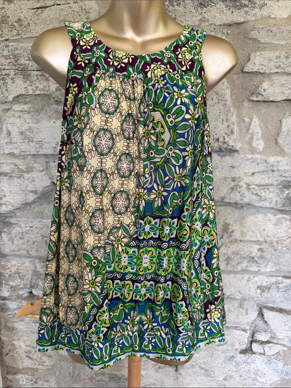 Wallis Mosaic Print Sleeveless Top